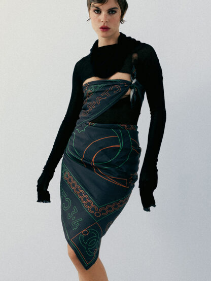 PAÑUELO CHANELATO NEGRO - Imagen 6