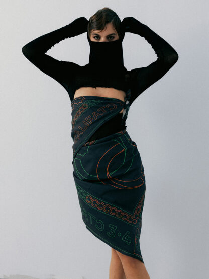 PAÑUELO CHANELATO NEGRO - Imagen 5
